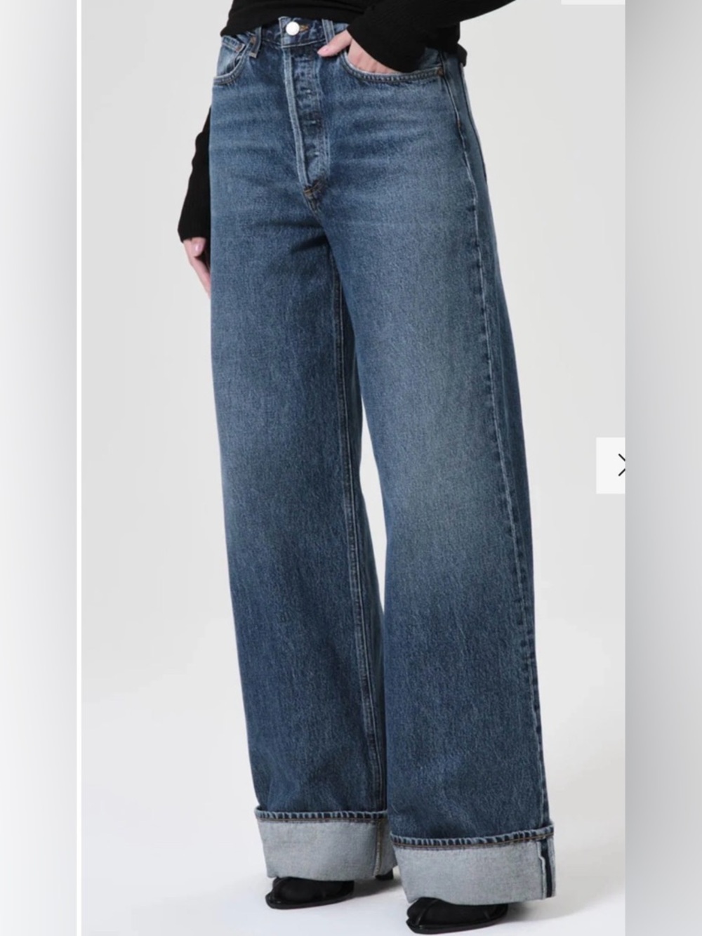 Agolde Dame Cuffed Jeans Size 27
